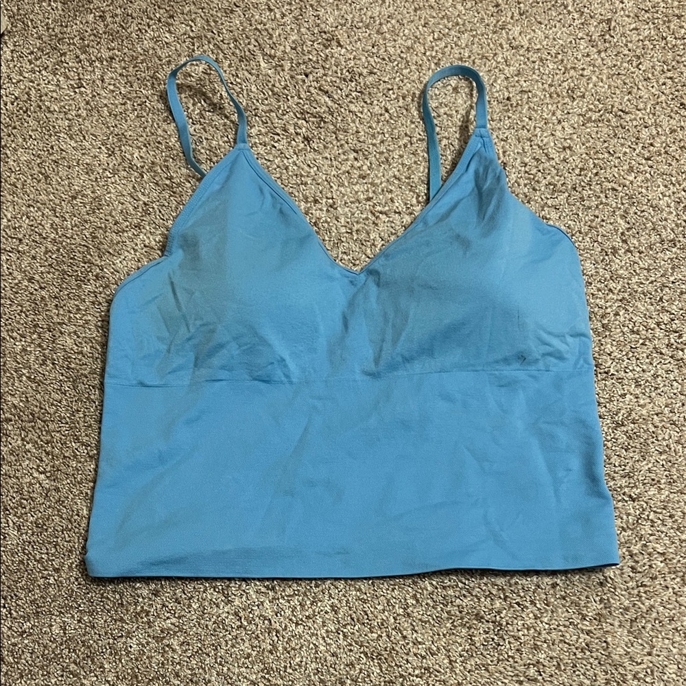 Blue Spaghetti Strap Top